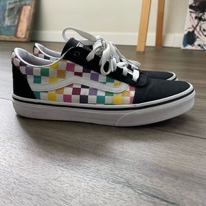 RAINBOW CHECKERBOARD OLD SKOOL SZ 5